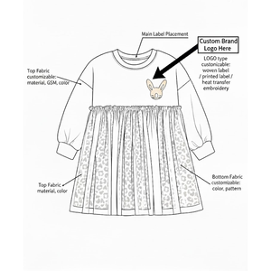 卸売カスタマイズ可能な夏の女の子用ドレス、子供用プリンセスガールズ春ドレス、6歳から14歳の女の子用キッズドレス - Product Image 3