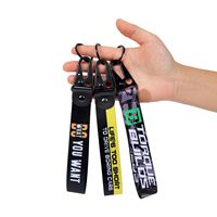 Nouveauté Yisho Porte-clés mousqueton personnalisé MLB, cordon de cou, porte-carte d'identité, sérigraphie sur tissu polyester tissé, bracelet