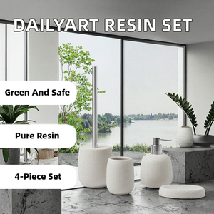 BEST Dailyart Ensemble d'accessoires de salle de bain en résine écologique quatre pièces - Product Image 2