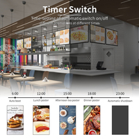 Reproductor de publicidad Android montado en la pared, quiosco de carteles, tablero de menú de Control remoto LCD, Panel de menú Digital de anuncio interior para comida rápida