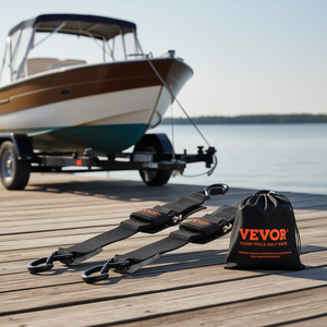 Correas de Amarre Retráctiles Vevor con Gancho en J de Nailon de 2 Pulgadas x 2 Pies para Barcos - Product Image 2