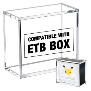 Boîte de protection en acrylique transparente anti-UV à 99,6 % pour cartes <span class=keywords><strong>Pokémon</strong></span> Elite <span class=keywords><strong>Trainer</strong></span> <span class=keywords><strong>Box</strong></span> avec couvercle magnétique - Product Image 6