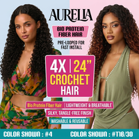 Rambut Sintetis Keriting Julianna Premium Protein Organik Tahan Panas FIber untuk Kepang Crochet Ekstensi Rambut Bio Fibra