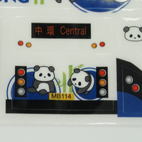 Pegatinas Adhesivas de PVC/PE Impresas Personalizadas, Calcomanías de Rayas para Autobús Panda de Hong Kong, para Autobús Turístico Urbano a Escala 1/76