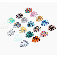 Écaille de tortue acétate acrylique boucle d'oreille breloques grande feuille de Monstera en forme de pendentif boucle d'oreille pièces résultats fabrication de bijoux à bricoler soi-même