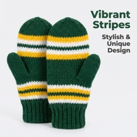 Gants thermiques en tricot 100% coton, longueur poignet, détection par aiguille, pour enfants de 0 à 6 ans |   Chaud, pour l'extérieur, décontracté, usage quotidien, automne-hiver