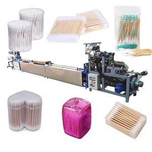 Automação Algodão Orelha Bud Swab Stick Making Machine Cotonetes Álcool Cotonete Fazendo Máquina