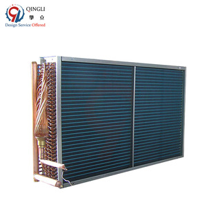 Serpentina evaporatore a L TP2 in rame con alette in alluminio idrofile blu per <span class=keywords><strong>condizionatore</strong></span> split, scambiatore di calore per refrigerazione - Product Image 3