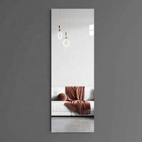 Miroir Mural de Dressing Auto-Adhésif Contemporain, Décoration Intérieure Moderne Incassable et Flexible, Sans Verre