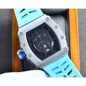 Waterproof Luxurious Tonneau <b>Mechanical</b> <b>Watch</b> with Power Reserve 24mm Band Ceramic Case Rubber Strap Unisex - Product Image 5