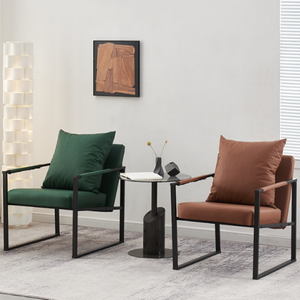 Fauteuil de salon confortable de style <span class=keywords><strong>Chesterfield</strong></span> moderne nordique, une place, pour appartement, avec structure en métal - Product Image 5