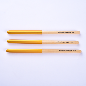 <span class=keywords><strong>Original</strong></span> Color madera cabeza redonda Nail Art Brush nuevo Nylon puro <span class=keywords><strong>Kolinsky</strong></span> pintura herramienta pluma Premium calidad uñas cepillo - Product Image 4