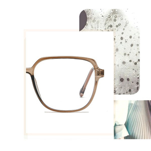 TR90 thời trang kính mắt cho phụ nữ vuông màu xanh Chặn ánh sáng kính lớn khung kim loại Kính mắt khung thiết kế - Product Image 5