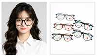 Monturas Ópticas Ligeras de Moda TR con Logotipo Personalizado, Monturas de Gafas Flexibles para Uso Diario Informal y Venta al por Menor