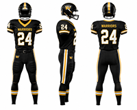 Ensemble de maillots et uniformes de football américain OEM pour jeunes, uniformes en polyester de haute qualité, numéros et motifs vierges, vêtements d'équipe pour jeunes