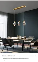 Lustre de luxe pour salon, lustre moderne pour salle à manger, lustre en cristal simple