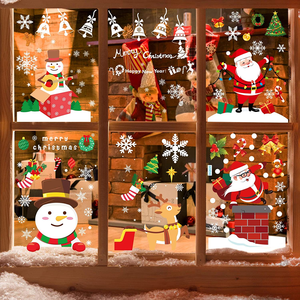 Tùy Chỉnh Thân Thiện Với Môi Giáng Sinh Vui Vẻ Đạo Cụ Trang Trí Trong Suốt Cửa Sổ Sticker Cho Trong Nhà Và Ngoài Trời Cửa Sổ - Product Image 1
