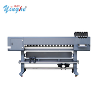 Impresora UV de rollo a rollo YingHe de 1.8 metros con 4 cabezales I3200, CMYK+Blanco+Verniz, impresión multicapa, nueva, automática y flexible.