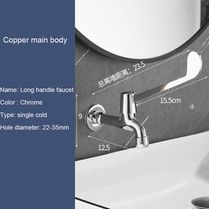 Robinet médical à longue tige pour cuisine hospitalière, robinet coudé à col long, robinet médical - Product Image 6