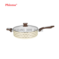 Nouveau produit 8 pièces Ustensiles de cuisine en aluminium pressé antiadhésif avec revêtement céramique Vente en gros de batteries de cuisine avec couvercle en verre