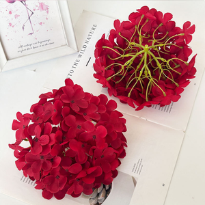 Fleur artificielle grande hortensia à tige unique, design sucette, pour bouquet de mariage, marqueur d'allée, arrangement floral artificiel - Product Image 1