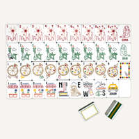 Koleksi Ubin Mahjong Akrilik Bergaris New York Liberty Torch US Mahjong Tiles Mahjong Blocks untuk Pesta di Rumah
