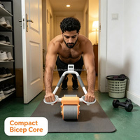 Rodillo Abdominal para Ejercicios en Interiores para Adultos, con Rebote Automático, Herramienta para el Hogar para Reducir la Cintura y Fortalecer los Abdominales