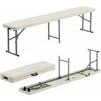 Vente en gros Offre Spéciale populaire 6FT banc pliable en deux en plastique camping jardin banquet mariage mobilier d'extérieur
