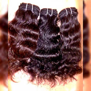 Extensions de cheveux humains indiens Remy de grade 12A, style ondulé doux et lisse, sans perte de cheveux, 100g, en paquet pour tissage - Product Image 1