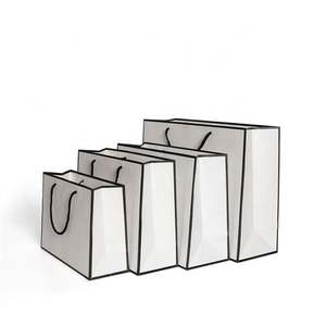 Sac de shopping en papier personnalisé avec logo imprimé, luxe, carton, art, cadeau, cosmétique, vêtements, avec ruban et poignée - Product Image 2