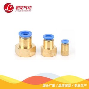 ข้อต่อลมแบบเร็ว Zhaolong ทำจากทองเหลือง เกลียวใน แบบตรง รุ่น PCF8 01 PCF8 02 PCF10 01 PCF10 02 สำหรับสายลม - Product Image 2