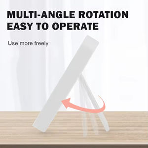 3 Color USB Rechargeable LED Square Salon <b>Makeup</b> <b>Mirror</b> Touch Control Dimmable Light Portable Handheld Cosmetic <b>Vanity</b> <b>Mirror</b> - Product Image 5