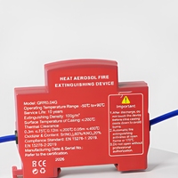 Boîtier MCB à montage sur rail DIN, extincteur automatique à aérosol rouge pour la suppression d'incendie dans les systèmes de transmission d'énergie électrique