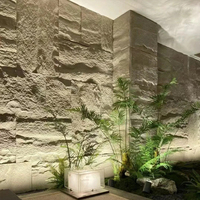 Panneau de pierre en polyuréthane Faux Rock décoratif extérieur léger et sans bordure Panneau mural en pierre Pu 3d