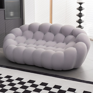 Commercio all'ingrosso moderno Bubble calcio stile divano singolo Set per appartamenti comprimibile divano in tessuto per soggiorno - Product Image 5
