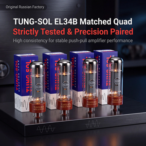Tube à vide TUNG-SOL EL34 Octal 8 broches, pentode de puissance pour amplificateur de guitare, paire assortie, quad disponible, composant électronique - Product Image 6