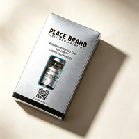 Etiquetas de PVC Resistentes al Calor, al Aceite y a los Rayos UV con Textura Plateada Personalizada y Cajas de Cartón con Ventana para Frascos de 3ml/10ml/30ml