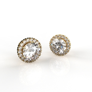 Pendientes Avarta chapados en oro de 18 quilates con incrustaciones de ajuste de bisel de moda de diamante regalo de fiesta de boda o aniversario para mujer - Product Image 3