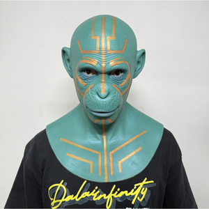 Masques de tête d'animal singe en silicone réaliste pour fêtes, couvre-tête complet pour Cosplayer, accessoire de <span class=keywords><strong>film</strong></span>, de télévision et d'acteur - Product Image 1
