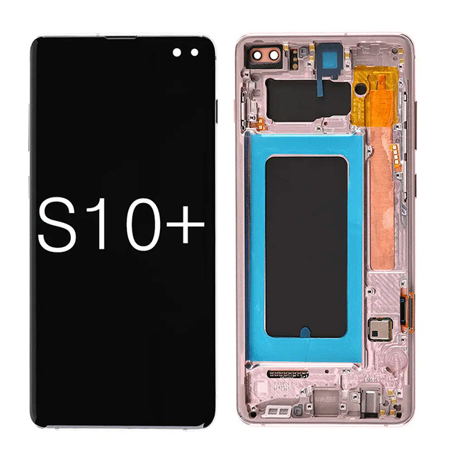 Best Selling Incell LCD No Fingerprint Sensor for Samsung S10 Plus SM-G975F with Frame Display Lcds Screen Replacement
