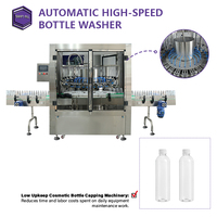 Laveuse automatique haute vitesse pour bouteilles en verre (lait, jus, eau, huile et gel) avec contrôle PLC et rinçage haute pression