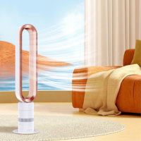 Ventilador Eléctrico sin Aspas con Control Remoto H601, Temporizador de 1-9 Horas, Velocidad del Viento Máxima de 4.9m/s, para Uso en Interiores, Dormitorios y Hogares