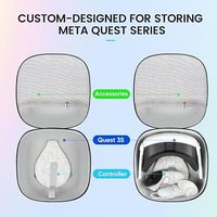 Étui de transport rigide pour casque VR Meta Quest 3S/Quest 3/Oculus Quest 2