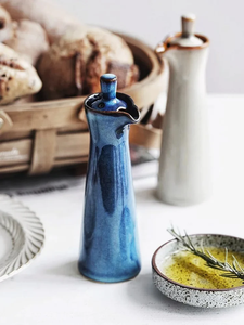 Vente en gros d'ustensiles de cuisine en céramique OEM Terrace Céramique Oil & Vinegar Cruet 4oz Distributeur d'huile en céramique - Product Image 3