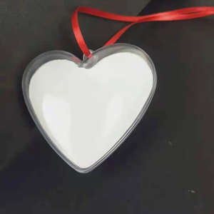 Nouveau <span class=keywords><strong>Noël</strong></span> Ornement Coeur <span class=keywords><strong>Boule</strong></span> En Plastique Amour Cadeau Personnalisé <span class=keywords><strong>Photo</strong></span> Décoration Pour L'impression Par Sublimation - Product Image 2