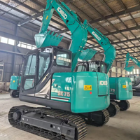 Excavatrice Kobelco SK75-11, mini-excavatrice hydraulique de 7 tonnes avec moteur Yanmar, hydraulique Kawasaki et faible consommation de carburant