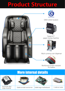 Business Coin Bill Operated Commercial 3D zero Gravity Vending <b>Machines</b> Chair with Payment System - Product Image 2