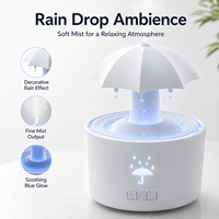 CL-AP-021 Diffuseur d'arômes moderne USB Type-C rechargeable 5V 2A avec lumière LED RGB multicolore et effet de pluie rotatif pour bureau
