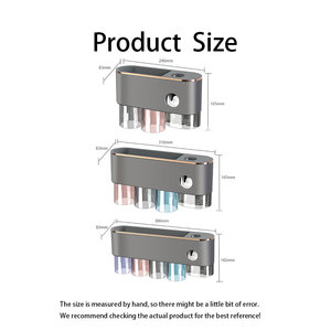 Huamili Multi-funzionale a parete in acciaio inox porta spazzolino magnetico <span class=keywords><strong>ventosa</strong></span> bicchieri di plastica per la casa da bagno - Product Image 2