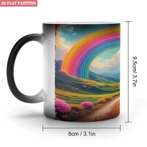 Mug personnalisé créatif, noir givré, 11 oz, sensible à la chaleur, tasse cadeau - Product Image 1